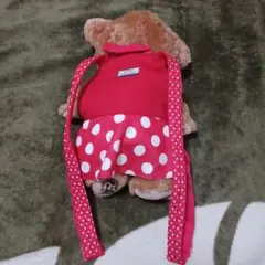 赤と白の水玉柄 抱っこ紐
