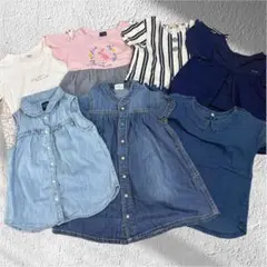 キッズ服 女の子 まとめ売り100 半袖Tシャツ ノースリーブ セット