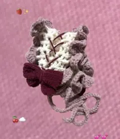 バブーシュカ ヘッドドレス 編み物 ハンドメイド かぎ編み