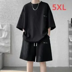 【サマーセール】セットアップ 上下セット 5XL 黒地模様 吸汗 速乾 防臭