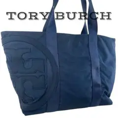 【美品】 TORY BURCHトリーバーチ ネイビー トートバッグ