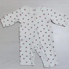 プティマイン　いちご柄ロンパース　70cm