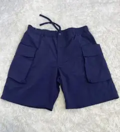美品　ユニクロU　パラシュートカーゴショーツ　ブルー　ネイビー　XXL