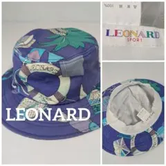 レオナールスポーツ 花柄 バケットハット　LEONARD 未使用品 レオナール LEONARD バケットハット フリー 薄紫