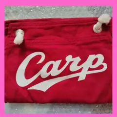 カープ　広島　エプロン　デニム　赤