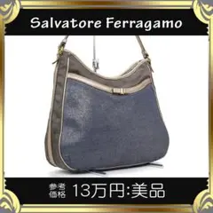 【全額返金保証・送料無料】フェラガモのショルダーバッグ・正規品・美品・ヴァラ