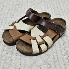 【美品】ビルケンシュトック BIRKENSTOCK ピサ 限定色 白 紺24cm 美品】ビルケンシュトック BIRKENSTOCK ピサ 限定色 白 紺24cm