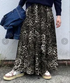 journal standard luxe マットサテンレオパマキシスカート