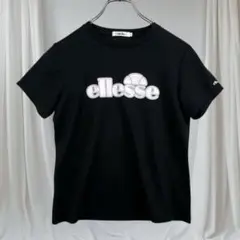 エレッセ ロゴTシャツ 黒 M スポーツカジュアル 吸汗速乾 半袖 トレーニング