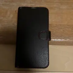 手帳型スマホケース 黒 ピンク内側
