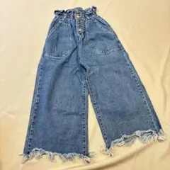 ハイウエスト　ワイドデニム