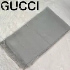 Aランク GUCCI グッチ 大判ストール マフラー ウール100%