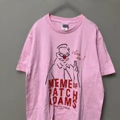 プリントスター　プリントTシャツ(M)ピンク　クルーネック　コットン100%