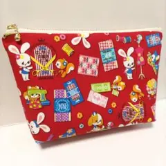 はいから横丁 お裁縫柄 レトロアニマル ハンドメイド マルチポーチ