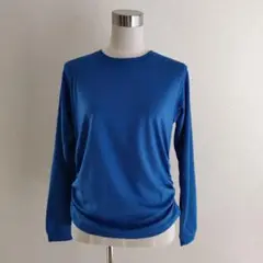 社交ダンス　青い Tシャツ レッスンウェア