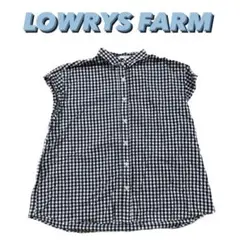 【LOWRYSFARM 】チェック柄ブラウス