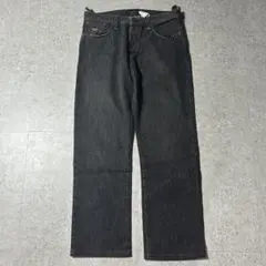 EMPORIO ARMANI デニムパンツ ブラック 先染 ダメージ加工