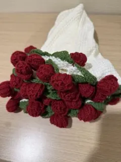 赤いバラの花束★ブランケット
