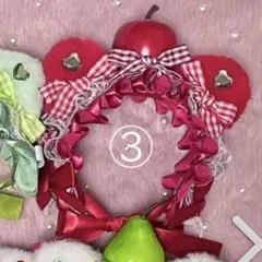新品未使用　ぬい服　ヘッドドレス　りんご　アップル　赤　レッド　推し活
