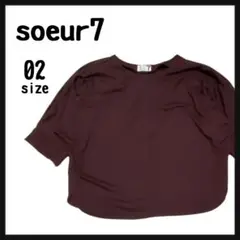 【美品】スール ブラウス 半袖 大人可愛い おしゃれ 韓国製 パープル 02