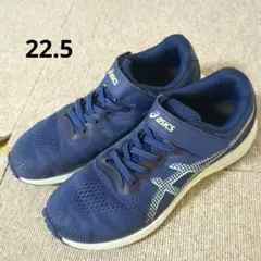 asics ネイビー スニーカー 22.5