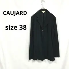 CAUJARD ▶ ミディアム丈ジャケット サイズ38 黒 サイドスリット 春