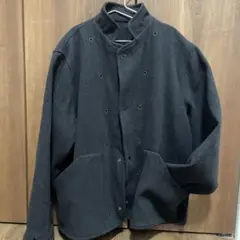 超希少！07AW ストーンアイランド ウールピーコート ブラック メンズLサイズ STONE ISLAND 24AWモデル ストーンアイランド バッジワッペン