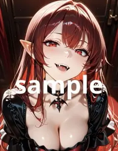 AI美女 アニメ イラスト A4 ポスター 吸血鬼彼女@254
