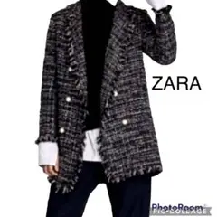 ★専用★ ZARA ザラ パールボタンツイードジャケット 大きいサイズ