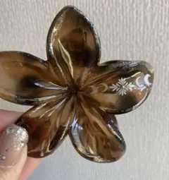 限定セール!現品限り!ハイビスカス ヘアクリップ ベッコウ 大人 ギャル 夏