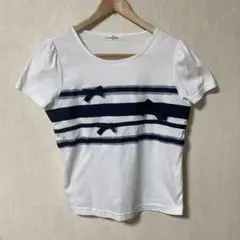 ギャラリービスコンティ　半袖Tシャツ　リボン　サイズ3
