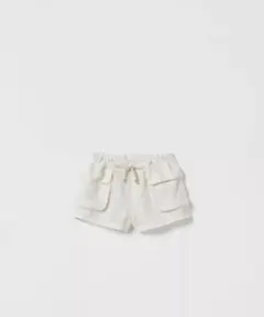 【新品未使用】ZARAキッズ　ラミーブレンドバミューダパンツ
