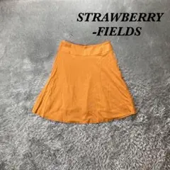 STRAWBERRY-FIELDS ミニスカート膝上丈 裏地付 サラサラ 日本製
