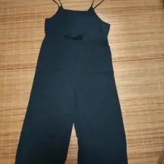 ブラック スリーブレス オールインワン