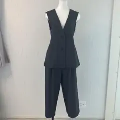 DRESKIP（ワールド）　ジレ+ワイドパンツのセットアップ