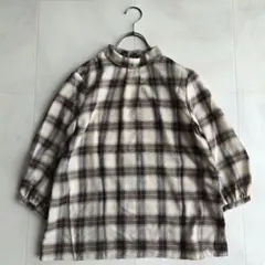 マッキントッシュ フィロソフィー ブリティッシュチェックブラウス 36
