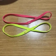 NIKE ヘアバンド　黄緑、ピンク
