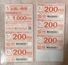クラフトハートトーカイ新春お買い物券 割引券 計12枚