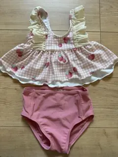 ⭐︎まこちゃんさん専用⭐︎いちご柄フリル水着 90サイズ　セパレート