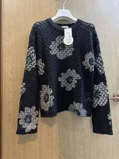花柄　ニット　セーター