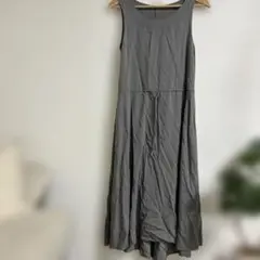 UNIQLO グレー ノースリーブ ロングワンピース M