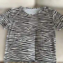 ゼブラ柄 半袖Tシャツ Lサイズ