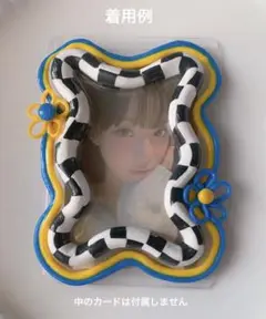 チェック柄　白　黒　トレカケースデコ トレカデコ　クレイデコ　硬質ケース