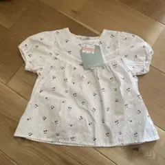 しまむら　新品　JUO さくらんぼ　チェリー　半袖　ブラウストップス　90cm