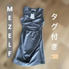 新品MEZELFノースリーブ カーキひざ丈ワンピース