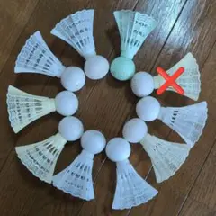 ターゲットバードゴルフ　 羽根つき　 10個セット 破れあり