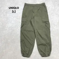 a2356＊UNIQLO カーゴパンツ　カーキ【L】カジュアル　ストリート系