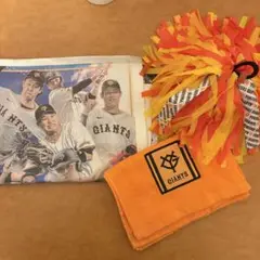 読売ジャイアンツチアリーダー風ミニポンポン オレンジタオル