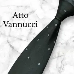 Atto Vannucci アットヴァンヌッチ　ネクタイ　緑　小紋柄