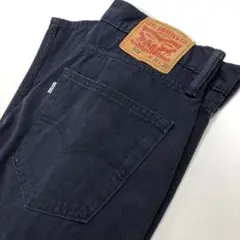 【美品】Levi's502 W31L32 テーパード カラーパンツ ネイビー M